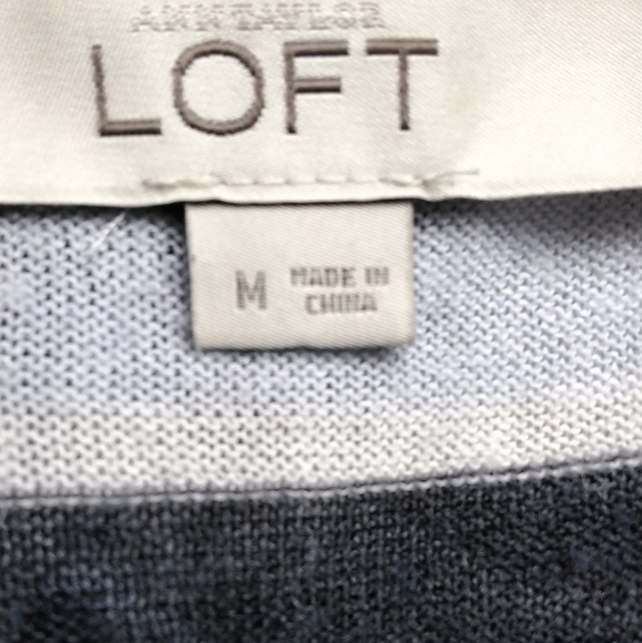 Loft Women's Stripe Open Cardigan   Size M - Picture 5 of 5